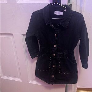Zara Black Denim Kids Casual Dress